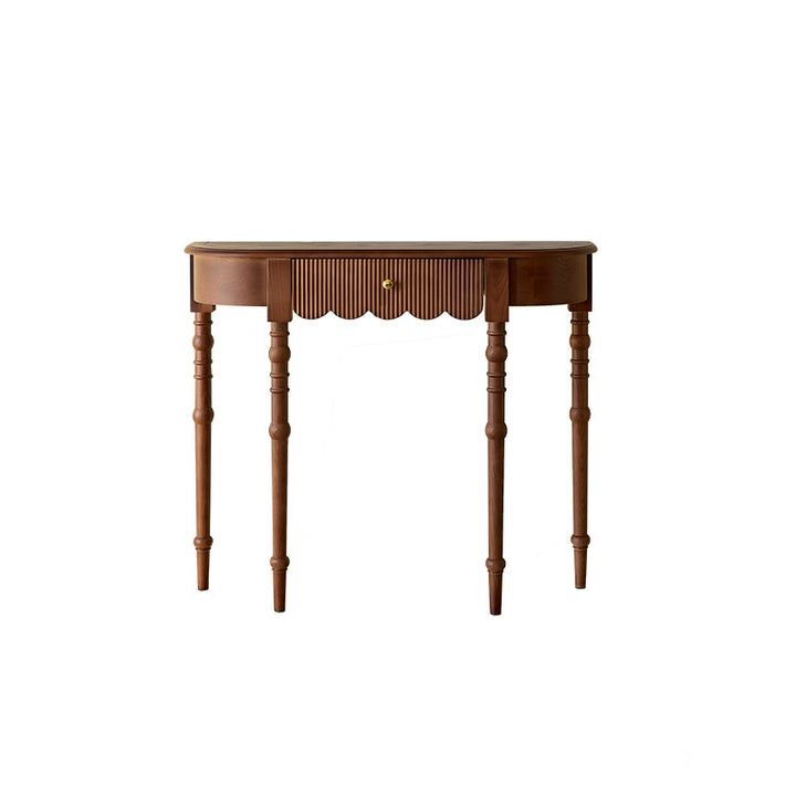 Traditional French Ash Wood Plywood Pine Wood Arc Console Table 1/2-Layer For Entryway &amp; Hallway
