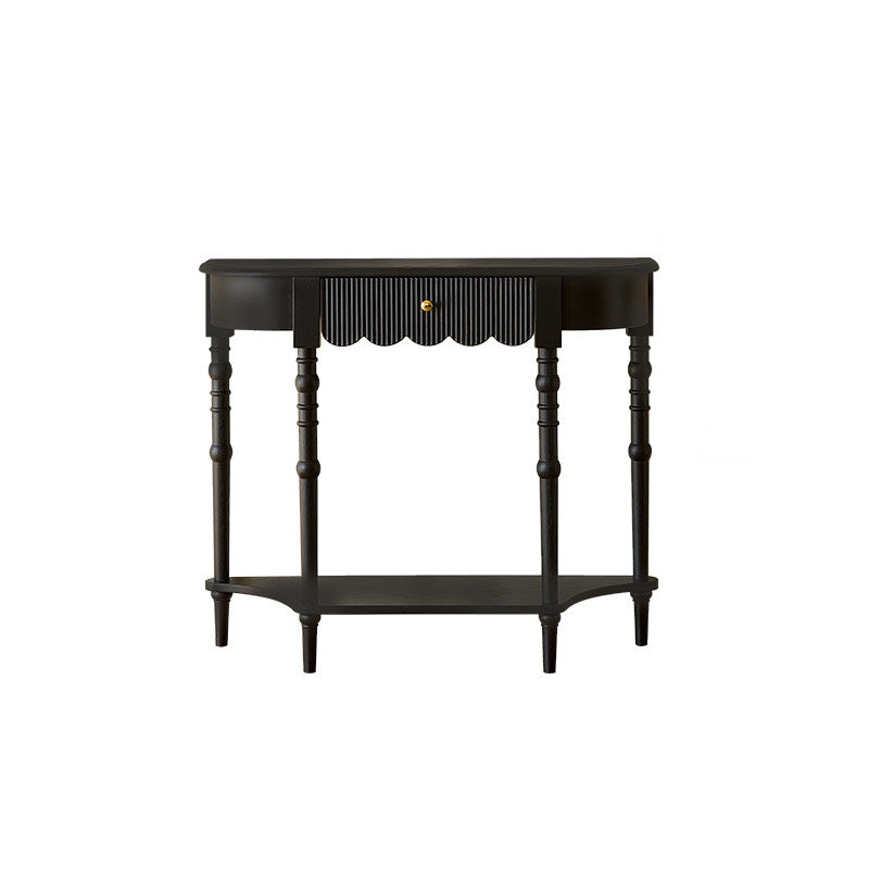 Traditional French Ash Wood Plywood Pine Wood Arc Console Table 1/2-Layer For Entryway &amp; Hallway
