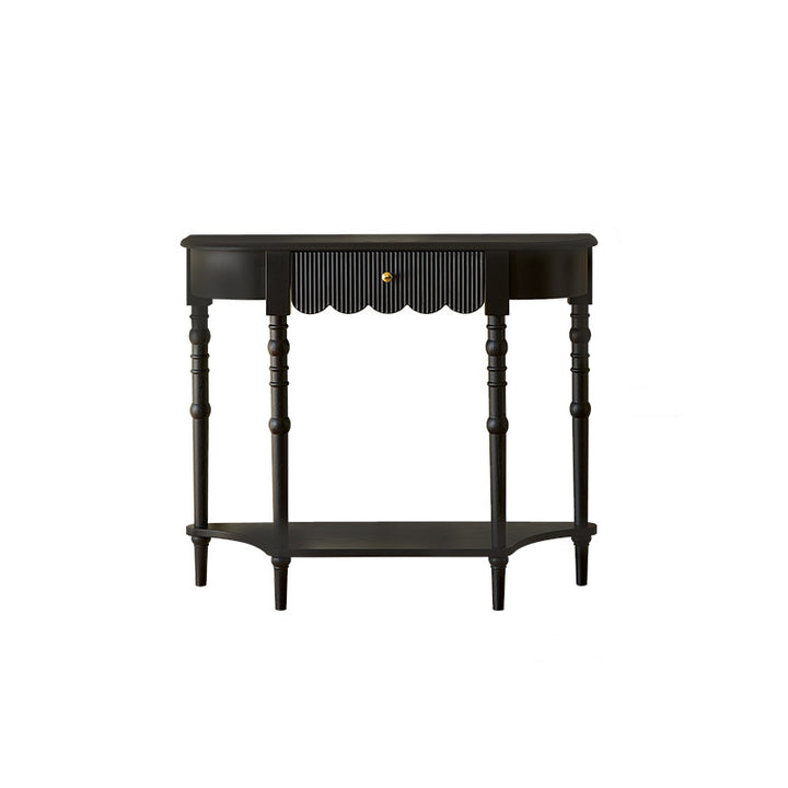 Traditional French Ash Wood Plywood Pine Wood Arc Console Table 1/2-Layer For Entryway &amp; Hallway