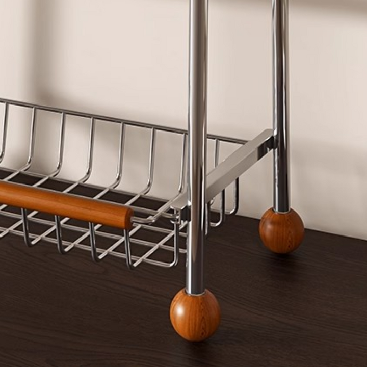 Modern Minimalist MDF Carbon Steel Trapezoidal Lightweight Desktop Storage Shelf 2-Tier For Living Room &amp; Dining Room