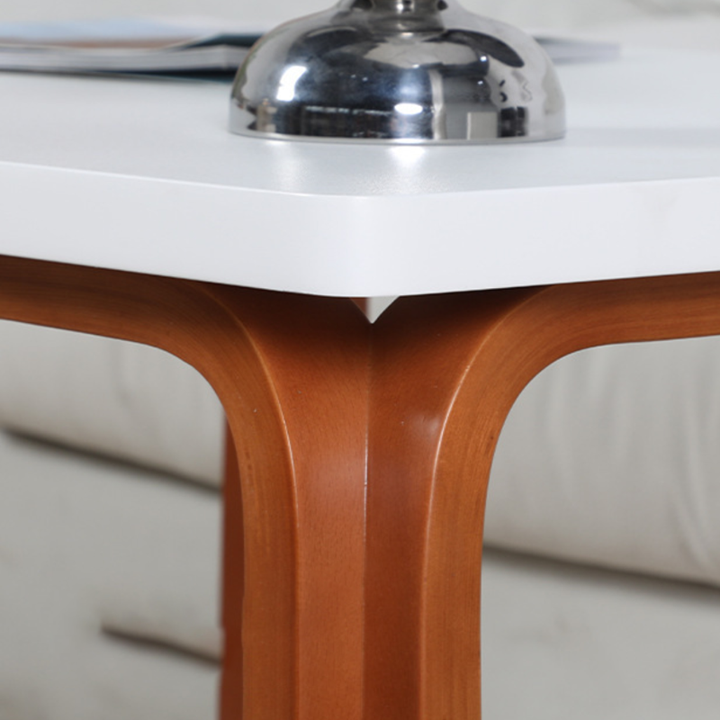 Moderner minimalistischer rechteckiger Esstisch aus MDF und Massivholz mit 4 Beinen für 2–4 Personen 