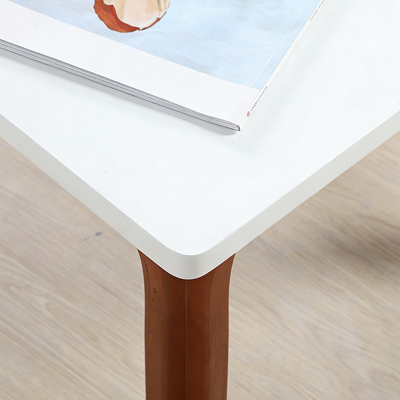 Moderner minimalistischer rechteckiger Esstisch aus MDF und Massivholz mit 4 Beinen für 2–4 Personen 