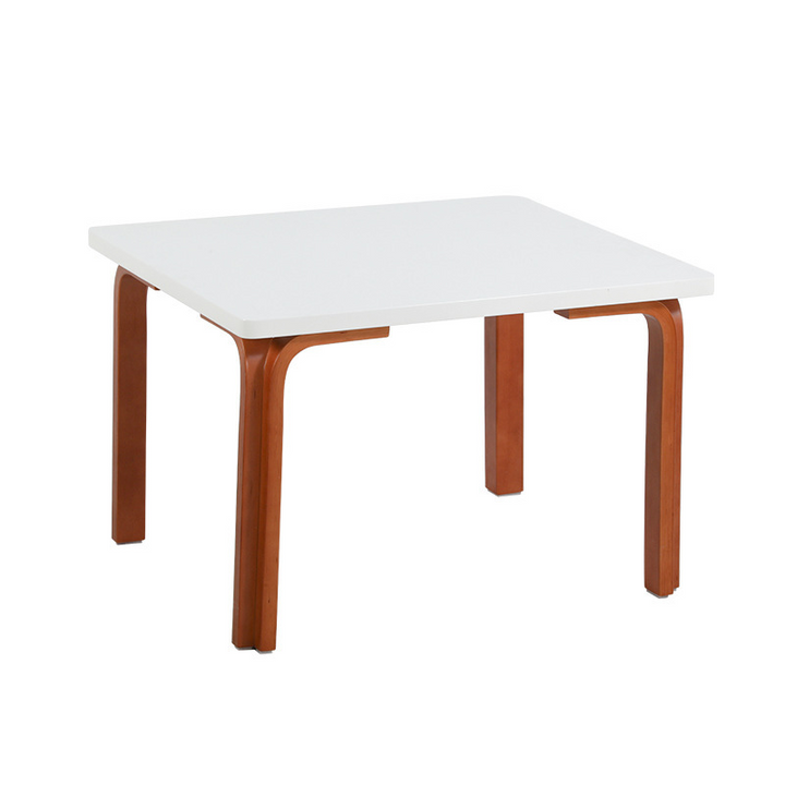 Moderner minimalistischer rechteckiger Esstisch aus MDF und Massivholz mit 4 Beinen für 2–4 Personen 