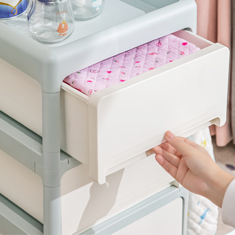 モダンミニマル PPプラスチック製 長方形 可動式 キッズ収納シェルフ 2/3/4段 リビングルーム用 