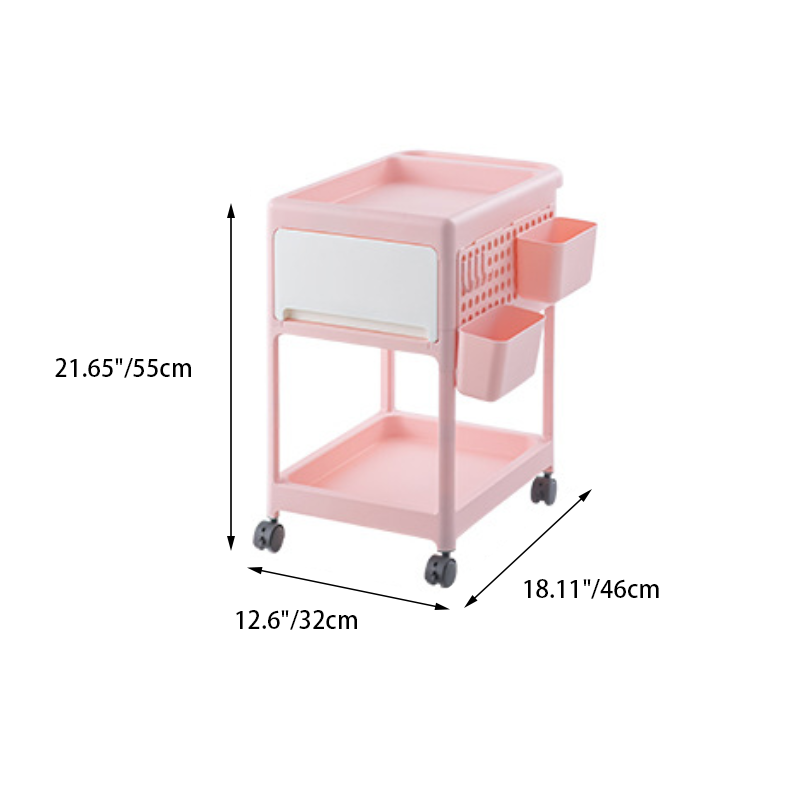 モダンミニマル PPプラスチック製 長方形 可動式 キッズ収納シェルフ 2/3/4段 リビングルーム用 