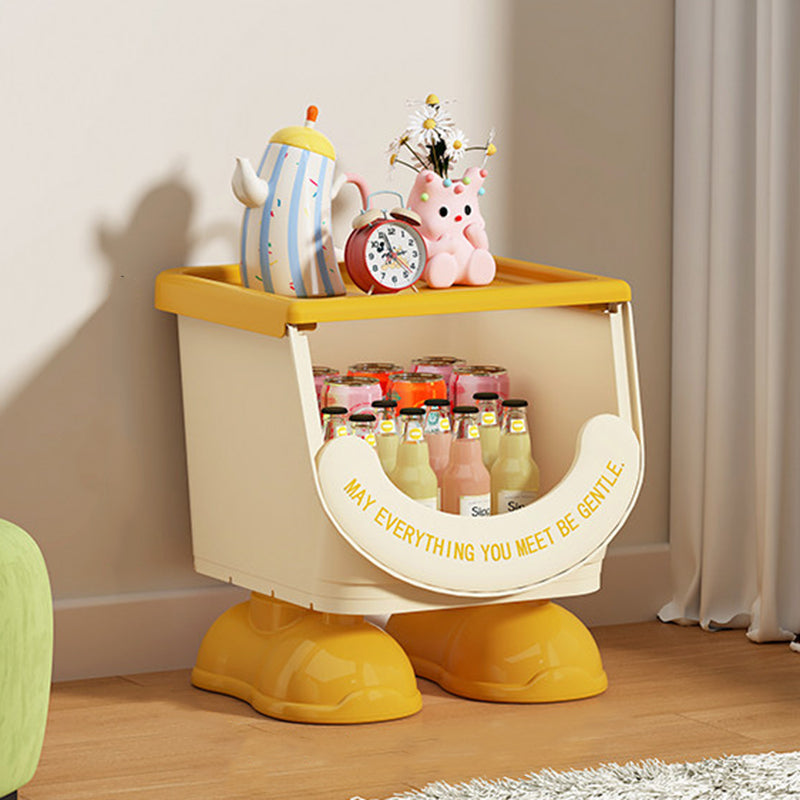 Modern Art Deco PP ABS Cartoon Big-Foot Floor-Standing Kids Toy Storage Shelf 1/2/3-Layer For Living Room