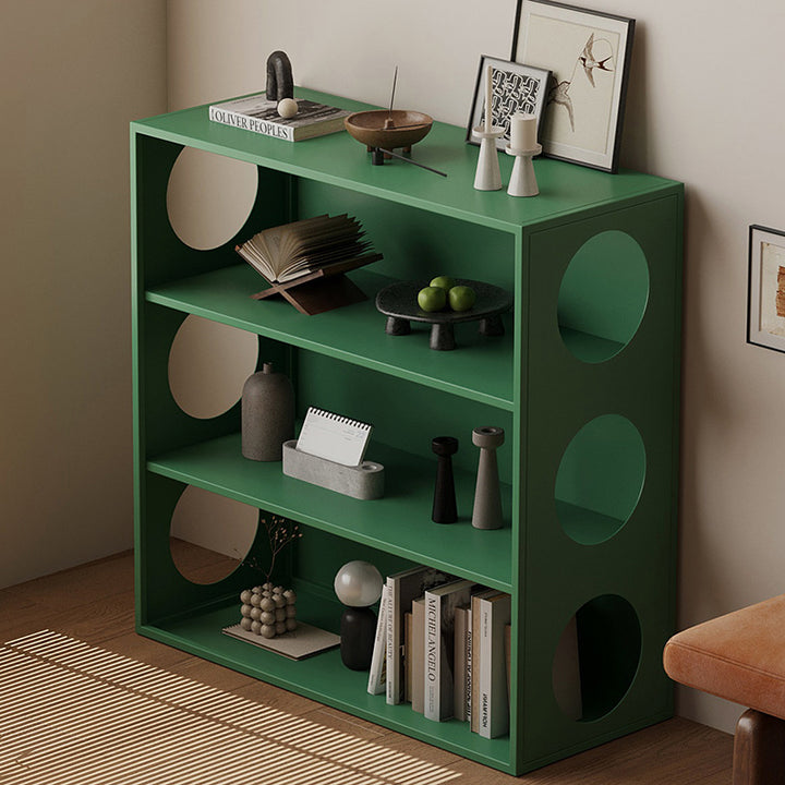 Moderner minimalistischer freistehender Ausstellungsständer aus Eisen mit rechteckiger offener Struktur, 3 Ebenen, für Wohnzimmer &amp; Schlafzimmer 