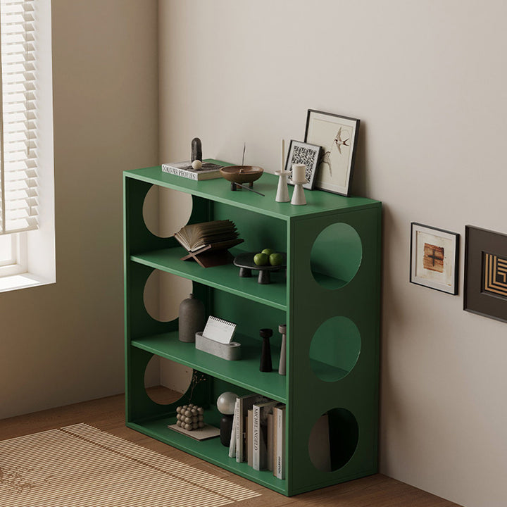 Moderner minimalistischer freistehender Ausstellungsständer aus Eisen mit rechteckiger offener Struktur, 3 Ebenen, für Wohnzimmer &amp; Schlafzimmer 