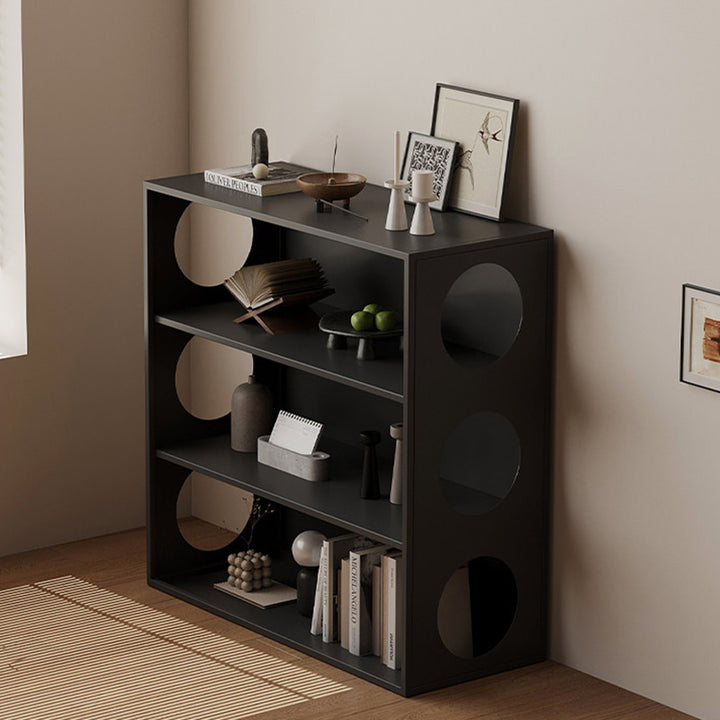 Moderner minimalistischer freistehender Ausstellungsständer aus Eisen mit rechteckiger offener Struktur, 3 Ebenen, für Wohnzimmer &amp; Schlafzimmer 