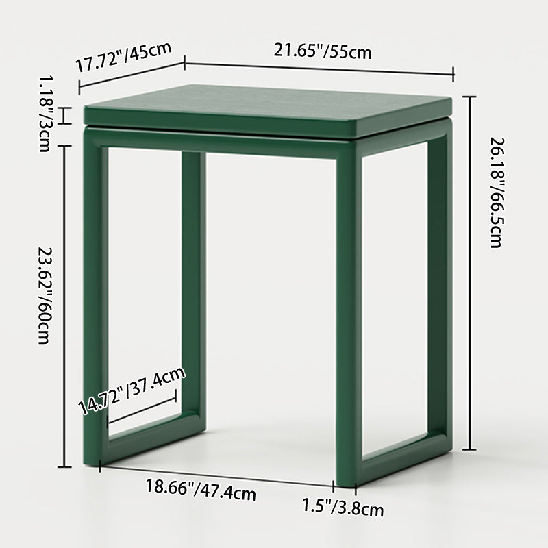 Moderner minimalistischer rechteckiger beweglicher Beistelltisch aus Gummibaumholz mit 1 Ablage für das Wohnzimmer 