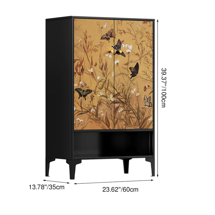Traditional Chinese Carbon Steel Rectangular Multi-Functional Shoe Storage Cabinet 5-Tier For Entryway &amp; Hallway