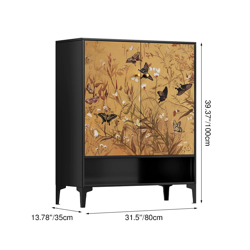 Traditional Chinese Carbon Steel Rectangular Multi-Functional Shoe Storage Cabinet 5-Tier For Entryway &amp; Hallway