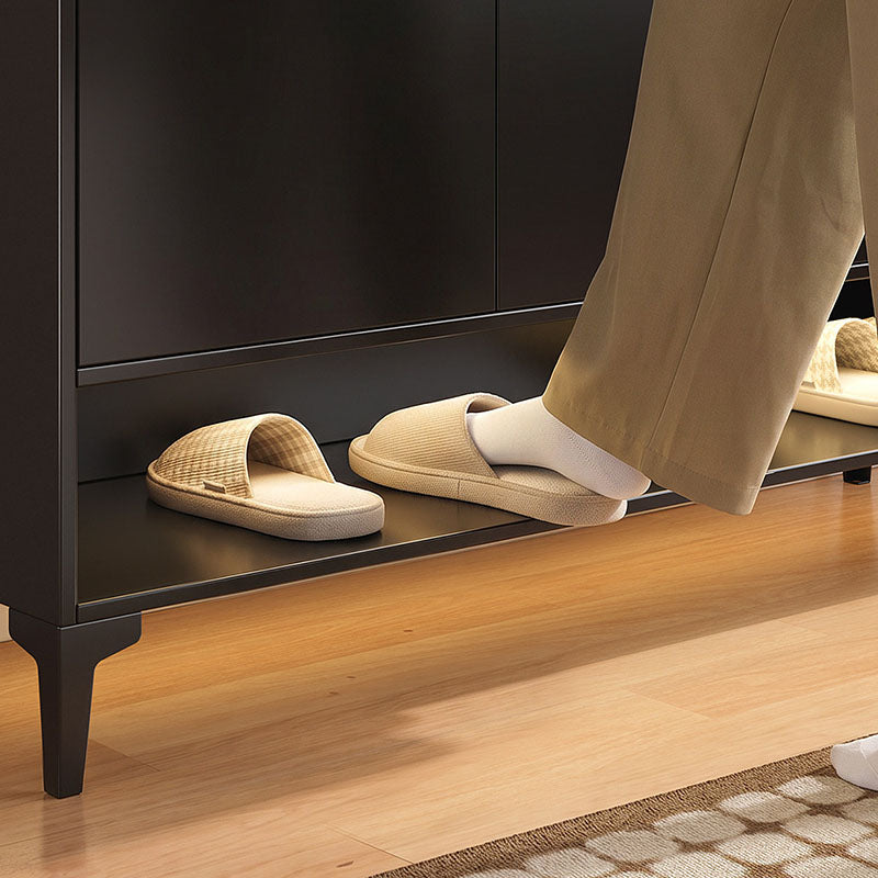 Traditional Chinese Carbon Steel Rectangular Multi-Functional Shoe Storage Cabinet 5-Tier For Entryway &amp; Hallway
