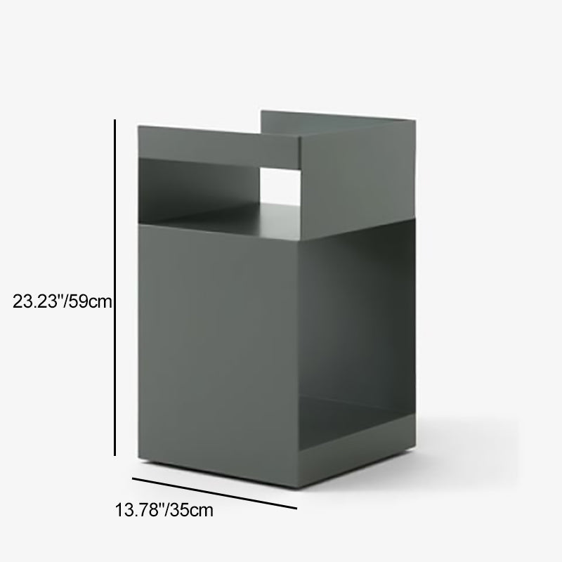 Zeitgenössischer skandinavischer Holz-Metall-unregelmäßiger Rechteck-Beistelltisch, 3-stufig, für Schlafzimmer &amp; Wohnzimmer 