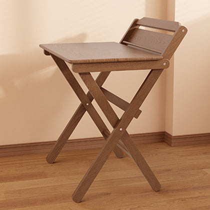 Modern Minimalist Solid Wood X-Shaped Rectangular Foldable End Table For Bedroom &amp; Living Room