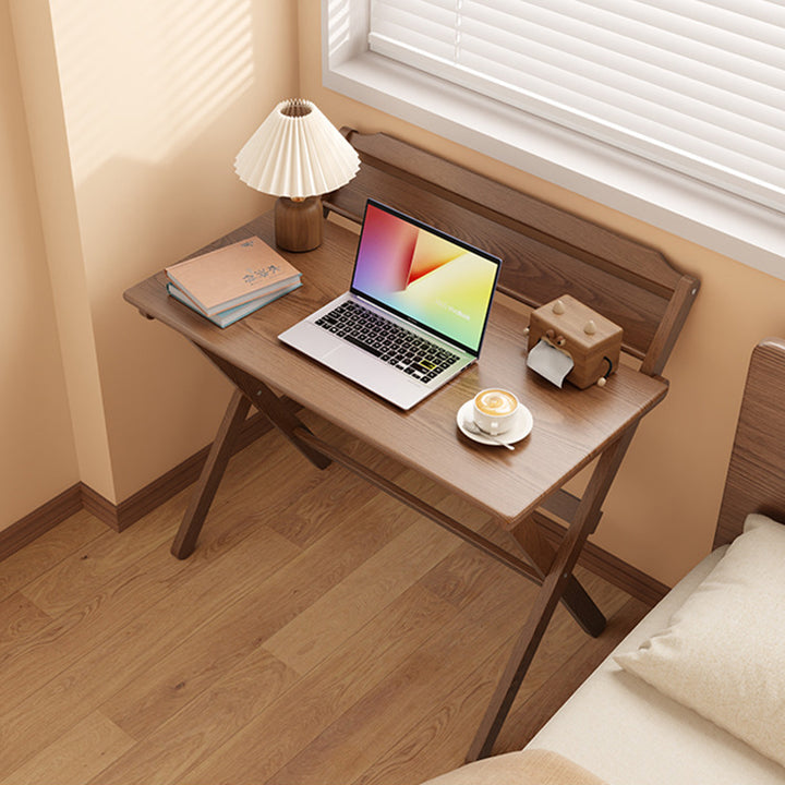 Modern Minimalist Solid Wood X-Shaped Rectangular Foldable End Table For Bedroom &amp; Living Room