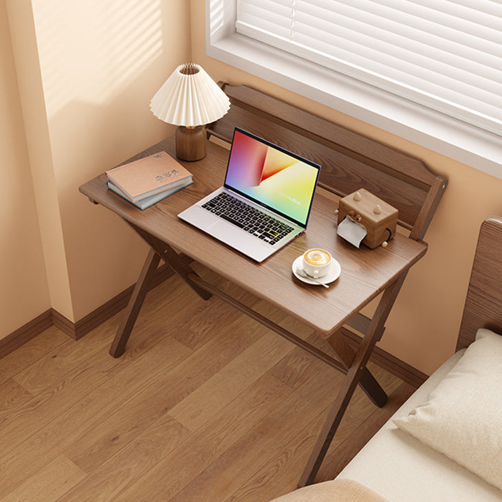 Moderner minimalistischer rechteckiger Klapptisch aus Massivholz mit X-Form für Schlafzimmer & Wohnzimmer 