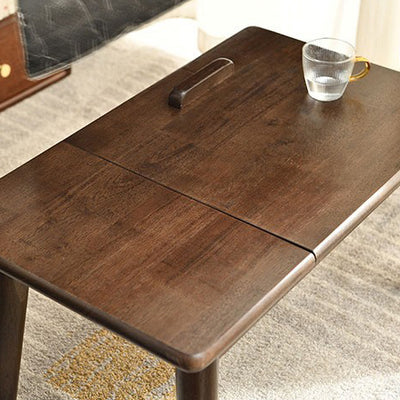 Traditioneller japanischer rechteckiger Beistelltisch aus Massivholz, 1-stufig, für Schlafzimmer & Wohnzimmer 