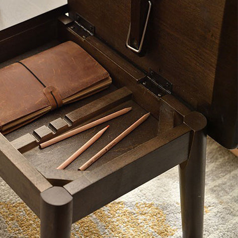 Traditioneller japanischer rechteckiger Beistelltisch aus Massivholz, 1-stufig, für Schlafzimmer &amp; Wohnzimmer 