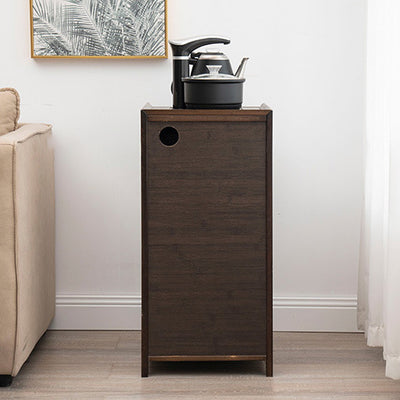 Moderner minimalistischer rechteckiger Beistelltisch aus Bambus und Acryl mit 1 Schublade für das Wohnzimmer 