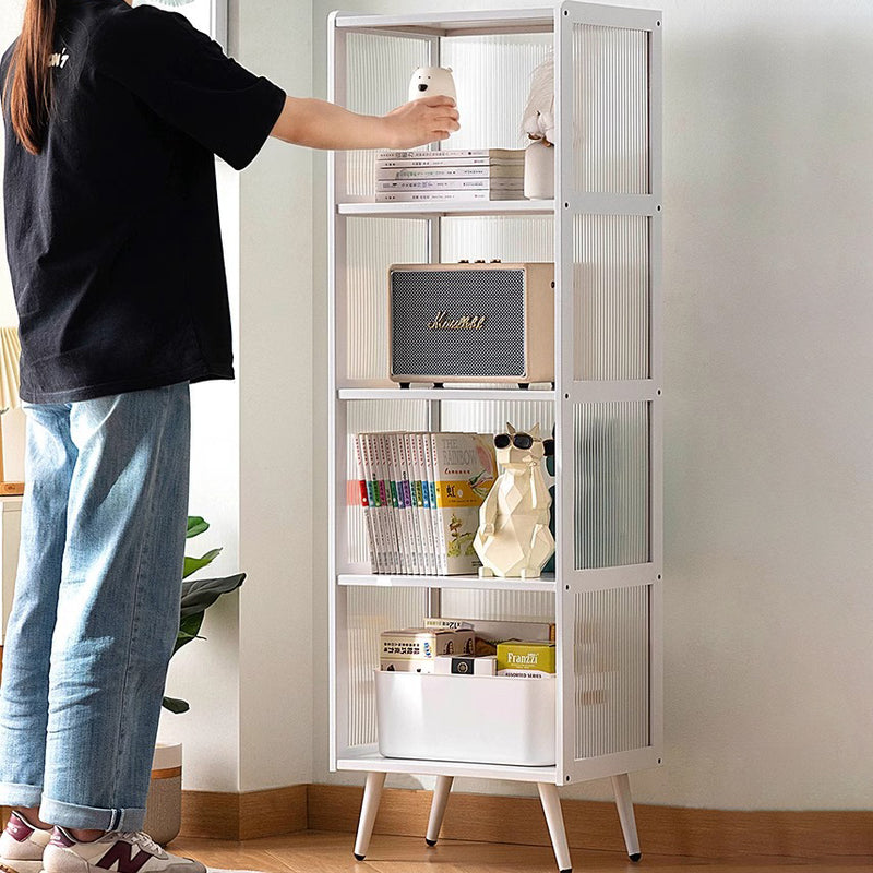 Moderner minimalistischer rechteckiger zylindrischer Beistelltisch aus Bambus und Acryl mit 3/4/5 Ebenen für das Wohnzimmer 