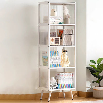 Moderner minimalistischer rechteckiger zylindrischer Beistelltisch aus Bambus und Acryl mit 3/4/5 Ebenen für das Wohnzimmer 