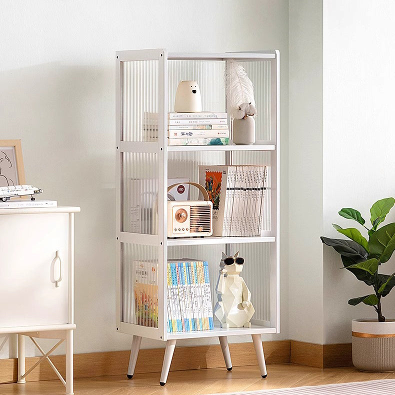Moderner minimalistischer rechteckiger zylindrischer Beistelltisch aus Bambus und Acryl mit 3/4/5 Ebenen für das Wohnzimmer 