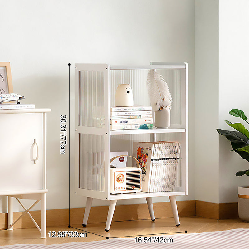 Moderner minimalistischer rechteckiger zylindrischer Beistelltisch aus Bambus und Acryl mit 3/4/5 Ebenen für das Wohnzimmer 