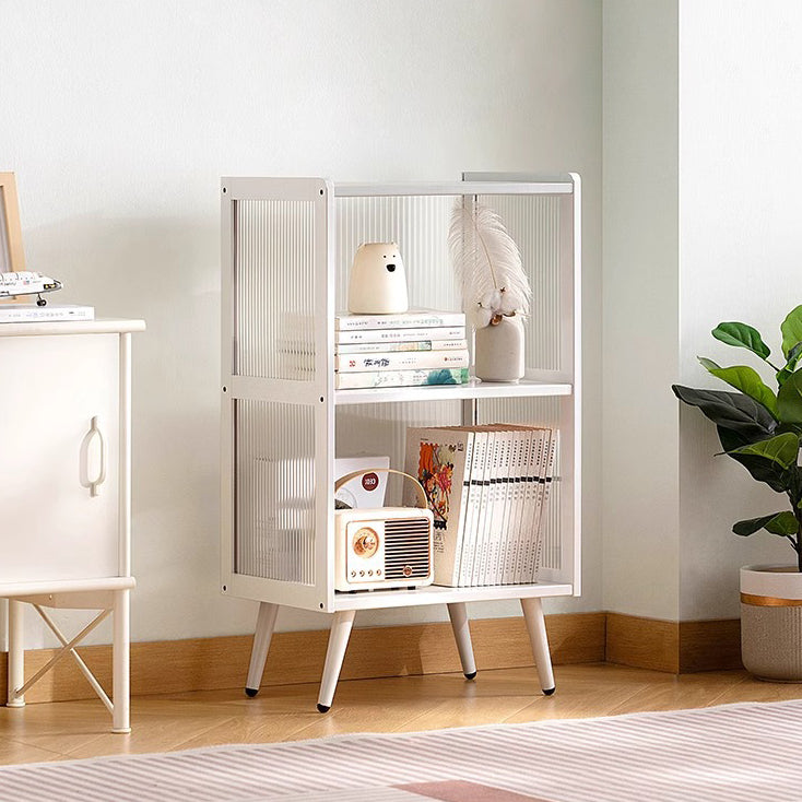 Moderner minimalistischer rechteckiger zylindrischer Beistelltisch aus Bambus und Acryl mit 3/4/5 Ebenen für das Wohnzimmer 