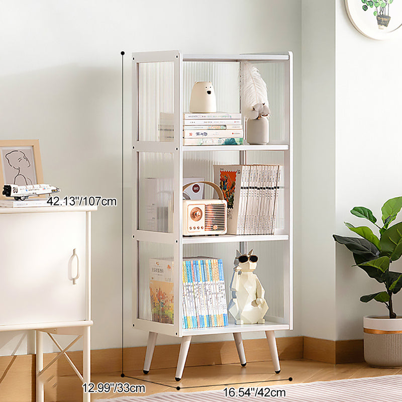 Moderner minimalistischer rechteckiger zylindrischer Beistelltisch aus Bambus und Acryl mit 3/4/5 Ebenen für das Wohnzimmer 