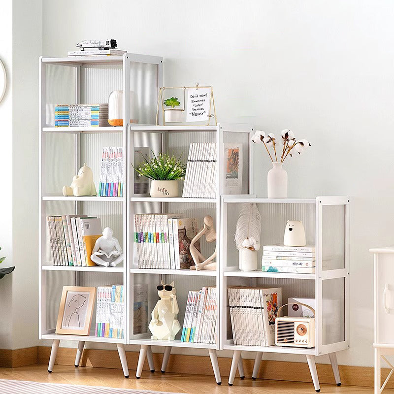 Moderner minimalistischer rechteckiger zylindrischer Beistelltisch aus Bambus und Acryl mit 3/4/5 Ebenen für das Wohnzimmer 