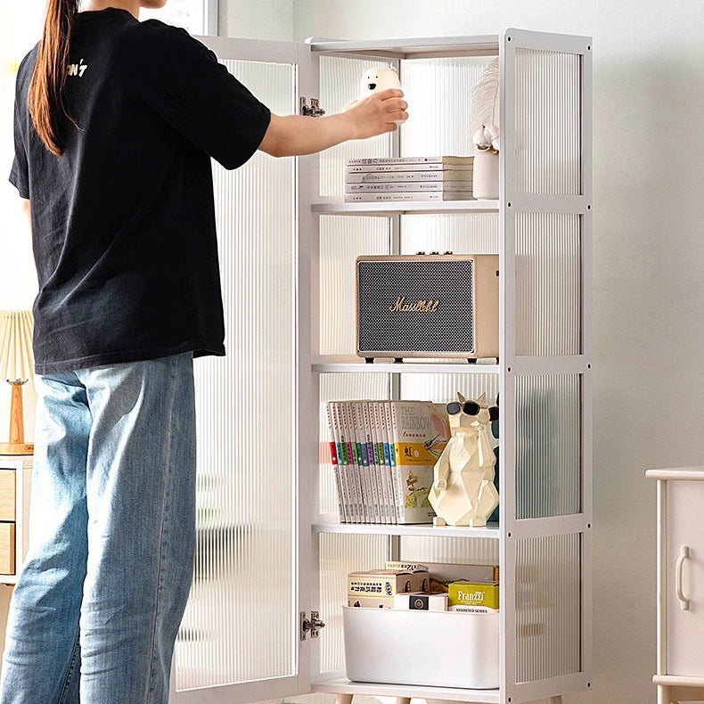 Moderner minimalistischer rechteckiger zylindrischer Beistelltisch aus Bambus und Acryl mit 3/4/5 Ebenen für das Wohnzimmer 