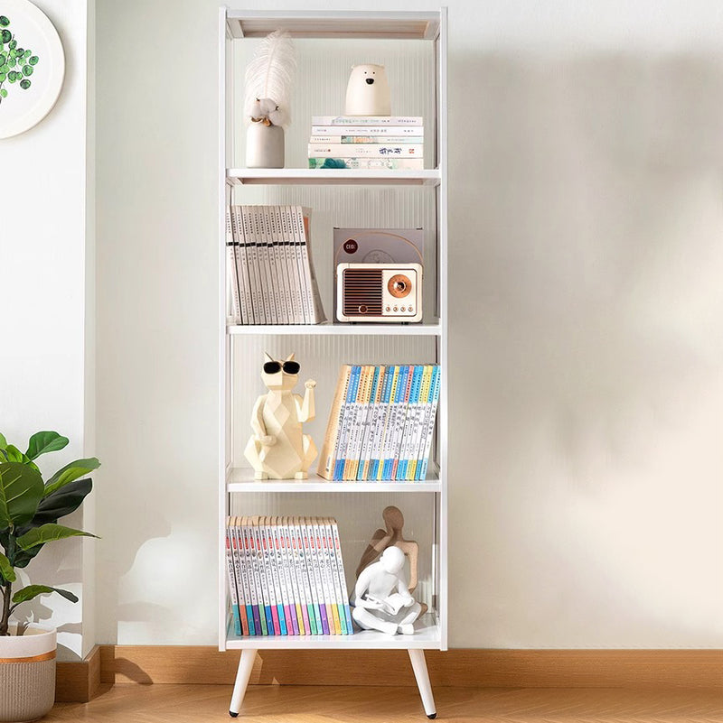 Moderner minimalistischer rechteckiger zylindrischer Beistelltisch aus Bambus und Acryl mit 3/4/5 Ebenen für das Wohnzimmer 