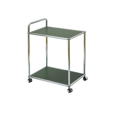 Moderner minimalistischer rechteckiger Beistelltisch aus hochfestem Stahl mit 2 Ebenen für das Wohnzimmer 