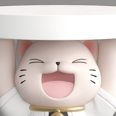 モダンアールデコ樹脂製招き猫彫刻エンドテーブル 1段付き リビングルーム用 