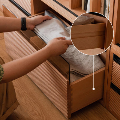 Traditioneller rechteckiger Beistelltisch aus japanischem Kirschholz mit 1 Ebene für das Wohnzimmer 