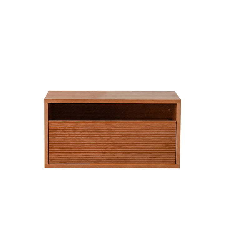 Traditional Japanese Cherry Wood Rectangular Side Table 1-Tier For Living Room