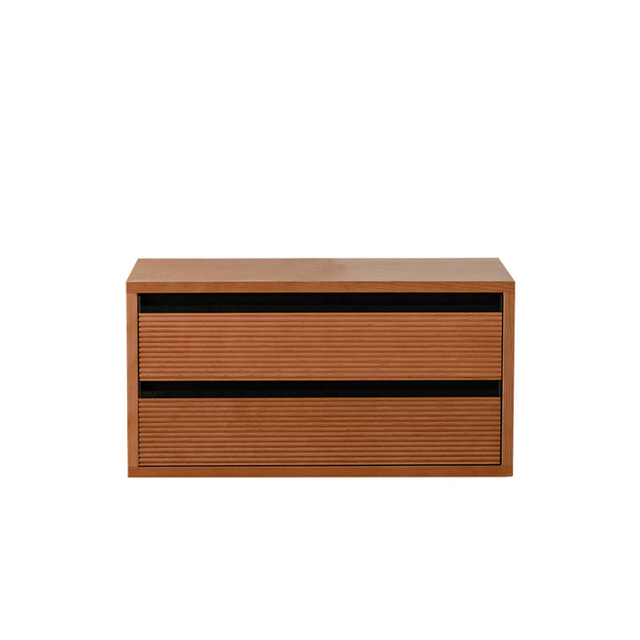 Traditional Japanese Cherry Wood Rectangular Side Table 1-Tier For Living Room