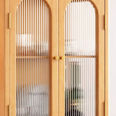 Zeitgenössischer skandinavischer Beistelltisch aus Massivholz mit Glas und Metall, rund und rechteckig, mit 1 Schrank für das Wohnzimmer 