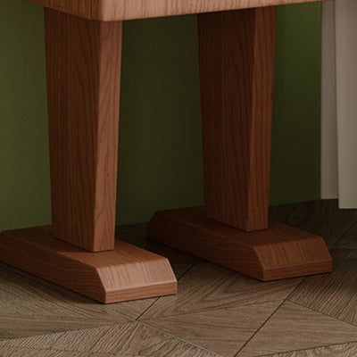 Zeitgenössischer kreativer rechteckiger Beistelltisch aus massivem Holz in Roboterform mit 1 Ablage für das Wohnzimmer 