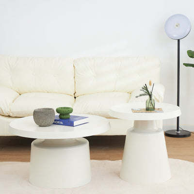 Moderner minimalistischer runder zylindrischer Beistelltisch aus Edelstahl mit 1 Ebene für das Wohnzimmer 