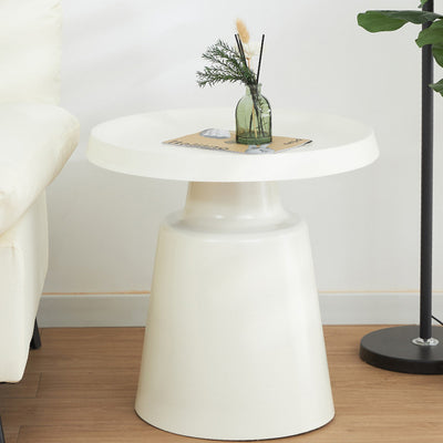 Moderner minimalistischer runder zylindrischer Beistelltisch aus Edelstahl mit 1 Ebene für das Wohnzimmer 