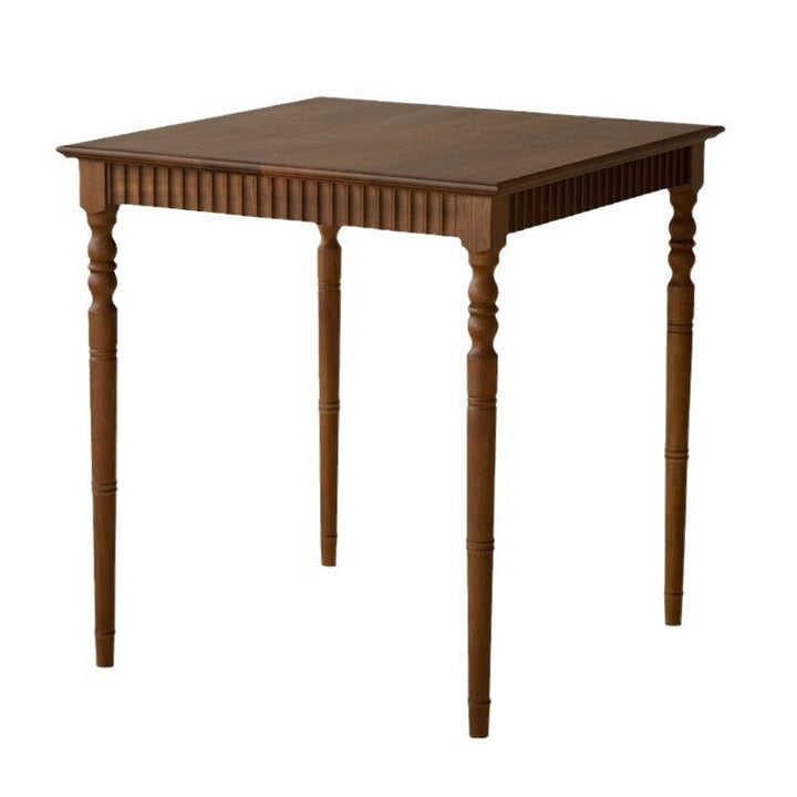 Traditional Vintage Solid Wood Textured Square Coffee Table 1-Tier For Living Room