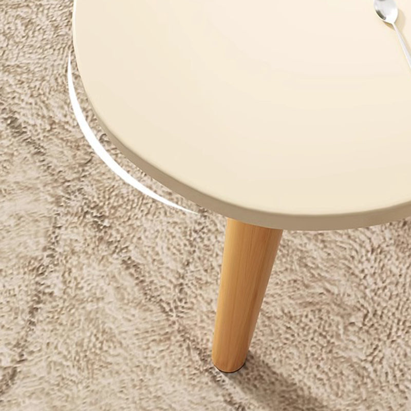 Modern Minimalist Engineered Wood Metal Clover-Shaped End Table 1-Tier For Living Room
