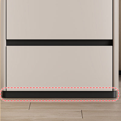 Mesita de noche rectangular redondeada de lujo moderno de vidrio templado de madera maciza de 2 cajones para dormitorio 