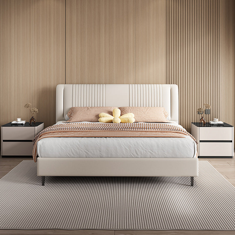 Mesita de noche rectangular redondeada de lujo moderno de vidrio templado de madera maciza de 2 cajones para dormitorio 