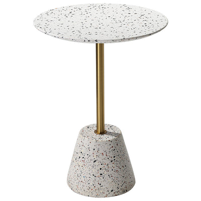 Zeitgenössischer kreativer Terrazzo-Metall-Rundtisch 1-stufig für das Wohnzimmer 