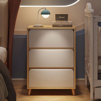 Table de chevet cylindrique carré en bois massif MDF minimaliste moderne avec 1/2/3 tiroirs pour chambre 