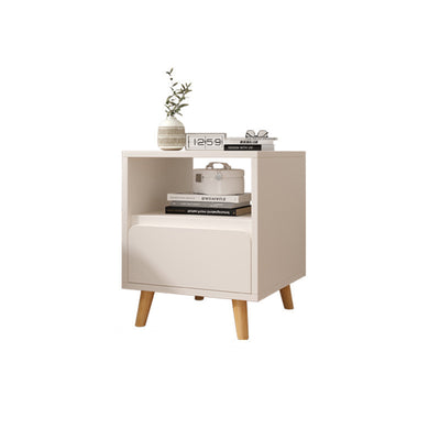 Table de chevet cylindrique carré en bois massif MDF minimaliste moderne avec 1/2/3 tiroirs pour chambre 