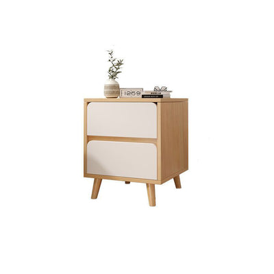 Table de chevet cylindrique carré en bois massif MDF minimaliste moderne avec 1/2/3 tiroirs pour chambre 